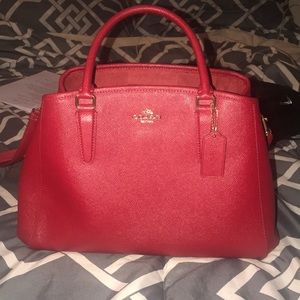 Authentic Red Coach Bag